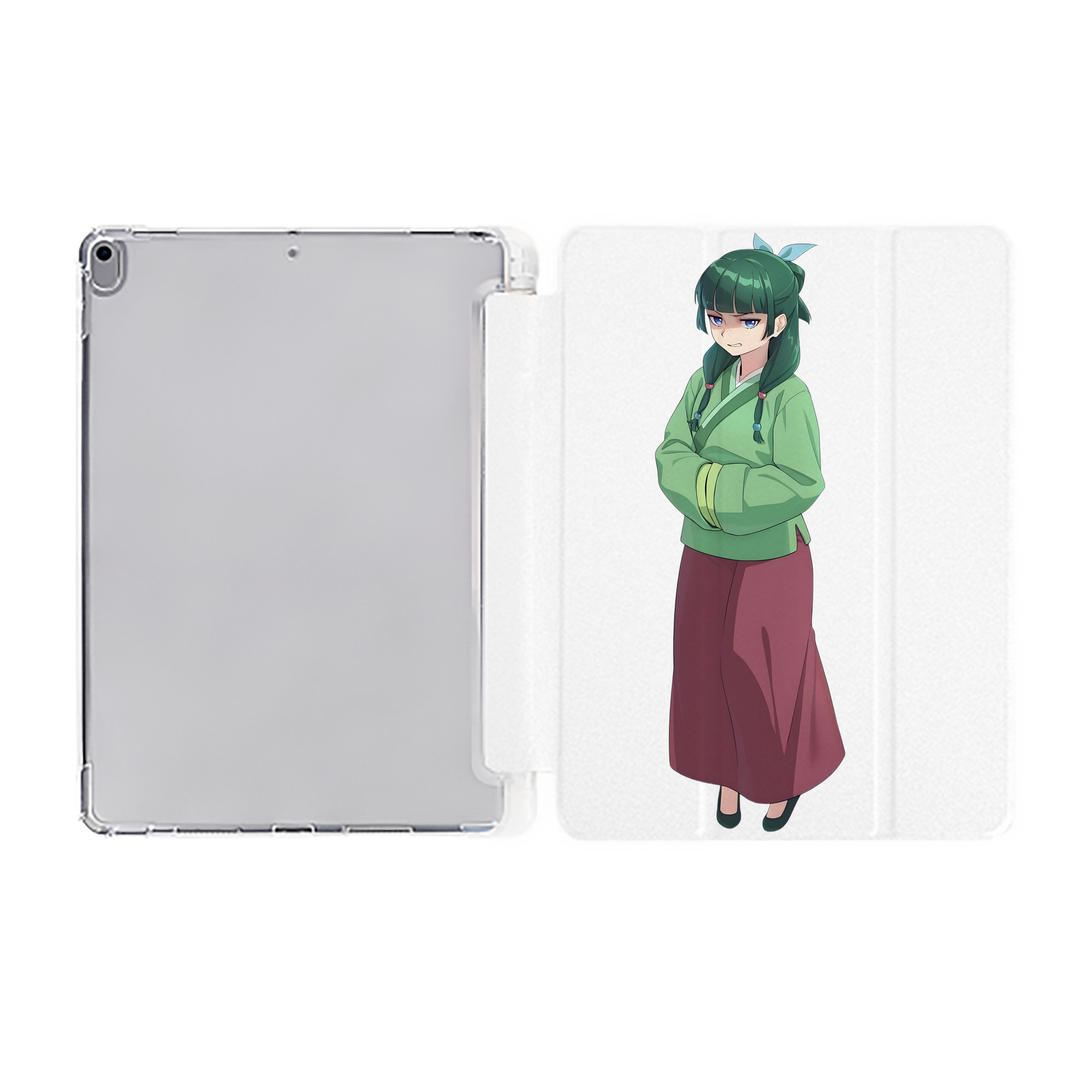 （画像用） 薬屋のひとりごと The Apothecary Diaries IPad ケース ペン収納付き 三つ折りスタンド PUレザー×シリコン 対応機種9.5/10.5/10.9インチ